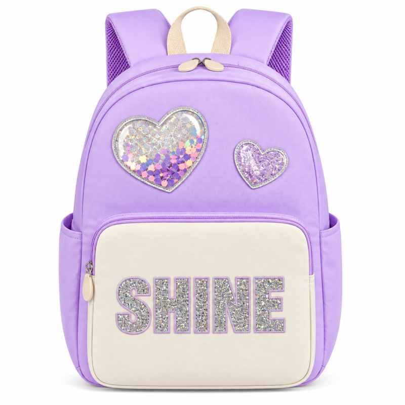 Cute purple kids school backpack Ourui Bag student bag
